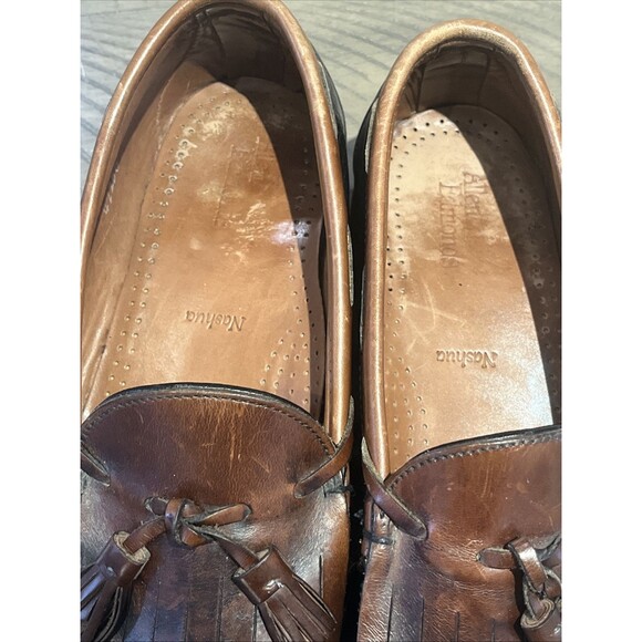 Allen Edmonds Moccasin Loafers Shoes Mens Sz 10 D Leather Black Brown Nashua tas - Picture 9 of 10